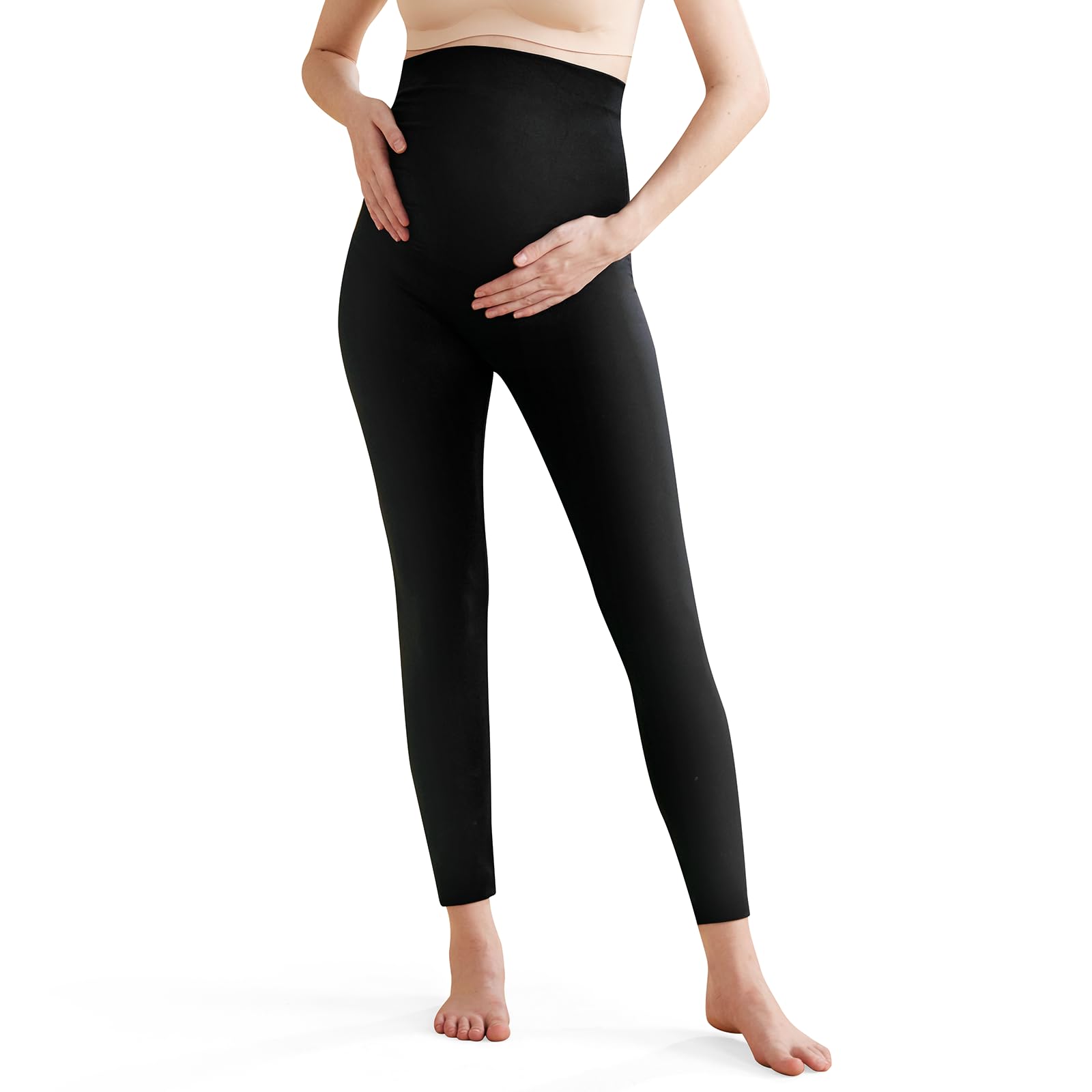 Momcozy Maternity Leggings - Over The Belly Pregnancy Yoga Pants for Women, Comfortable Workout Tights for Yoga, Gym & Daily Wear During Pregnancy