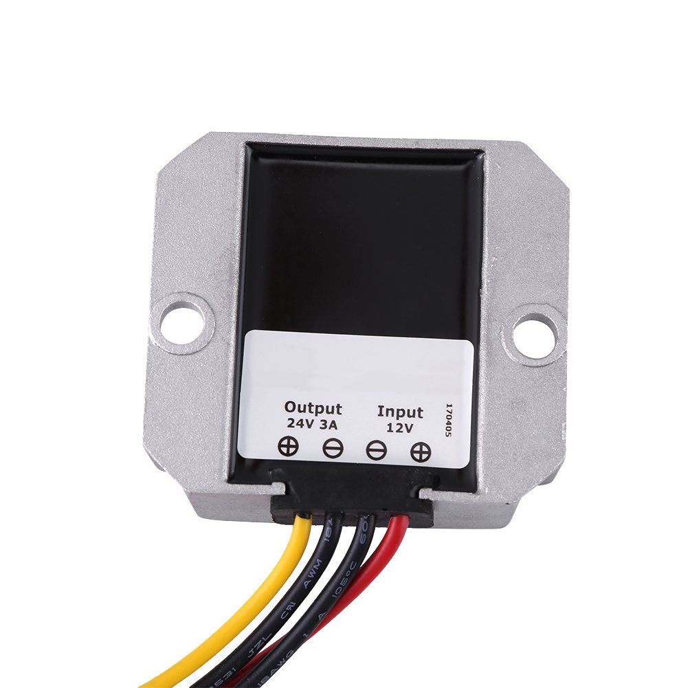 DC DC 12V to 24V 3A 72W Boost Converter Step Up Power Supply Module for Electric Motors, Speakers, Car LED Displays, Fans, Solar Panels, and DIY Electronics Projects