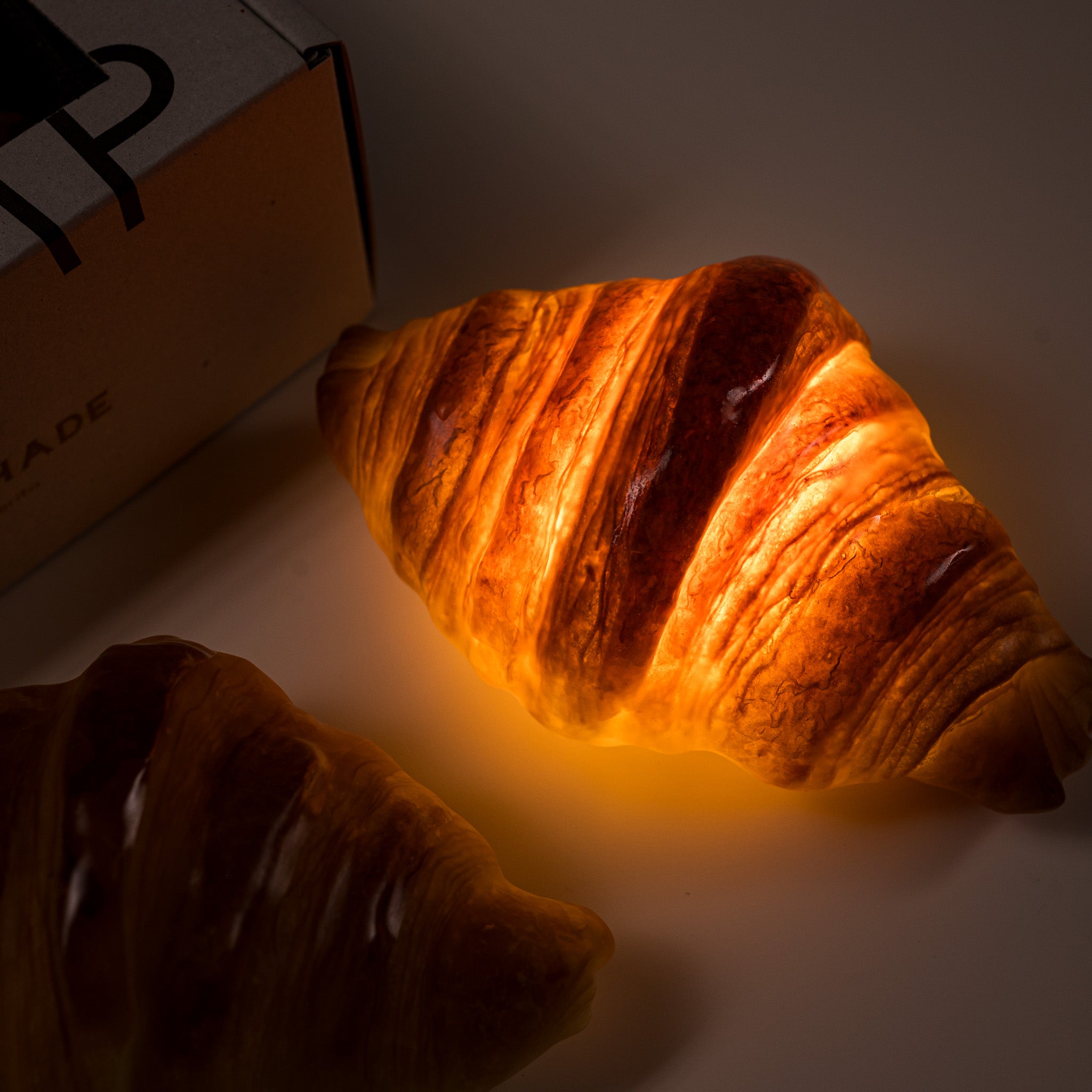 PAMPSHADE Realistic Bread Lamp - Croissant Shaped Decorative Light by Yukiko Morita | Perfect for Kitchen, Cafe & Cozy Home Decor