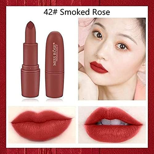 Miss Rose Professional High Pigment Lipstick Crayon - 3.4g Smoked Rose | Long Lasting Matte Lip Color for Day & Night Makeup Looks