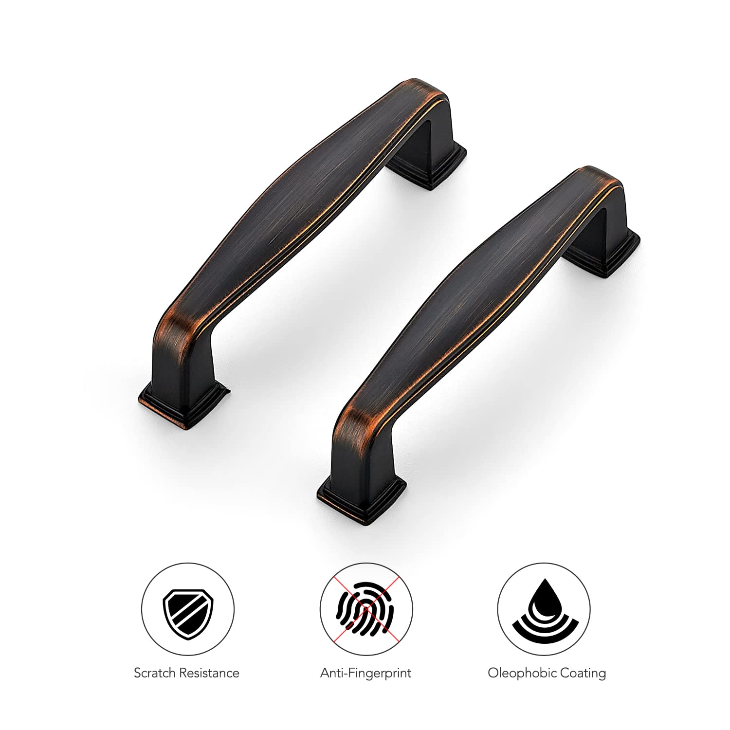 Ravinte 20 Pack Solid 3 Inch Oil Rubbed Bronze Cabinet Handles & Drawer Pulls - Durable Kitchen Cabinet Hardware for Home, Office & RV Cabinets (Perfect for Modern & Traditional Kitchen Upgrades)