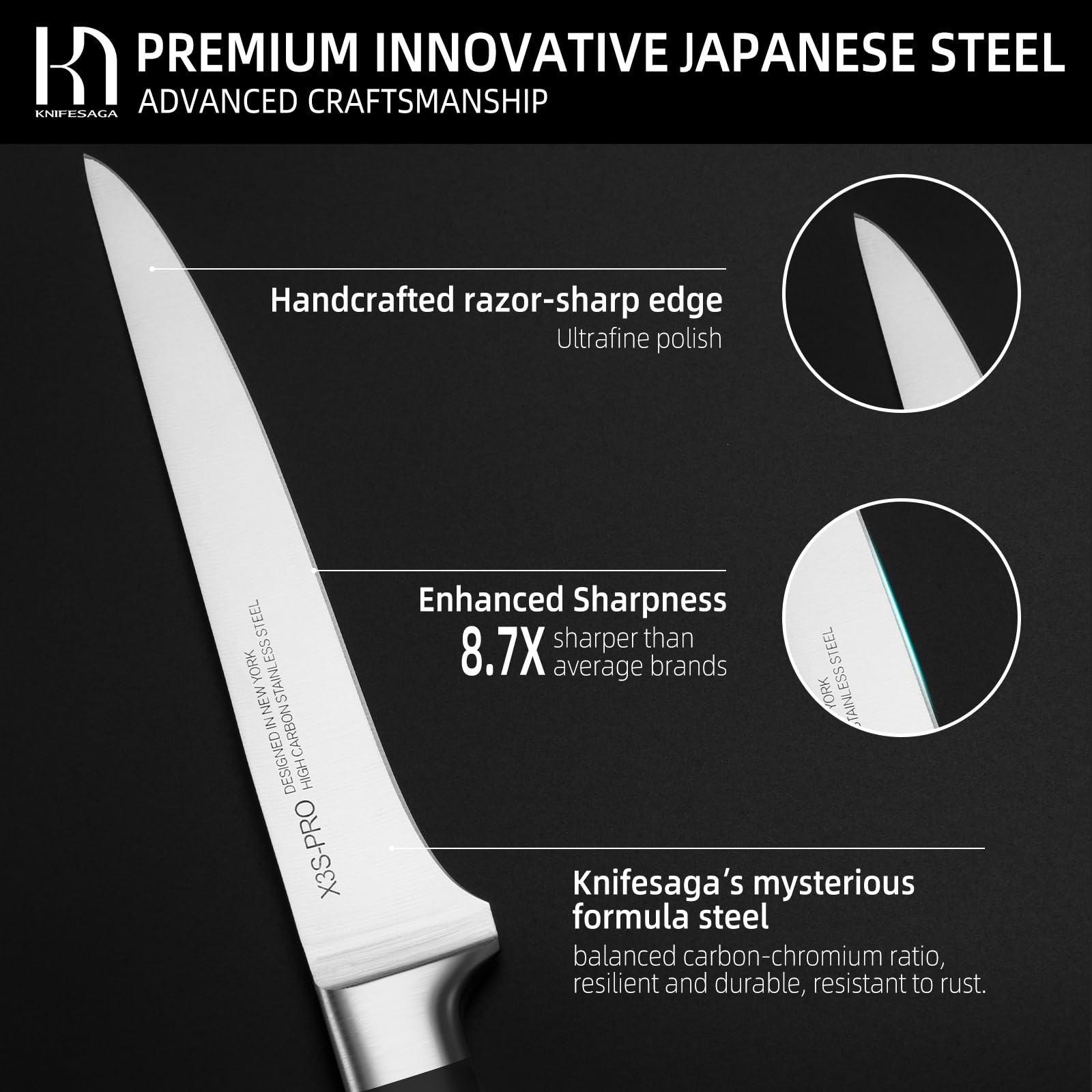 Premium 15-Piece Japanese Kitchen Knife Set with Block & Sharpener - High Carbon Stainless Steel Razor-Sharp Knives for Professional Chefs & Home Cooking - Perfect for Chopping, Slicing, Dicing & Meal Prep