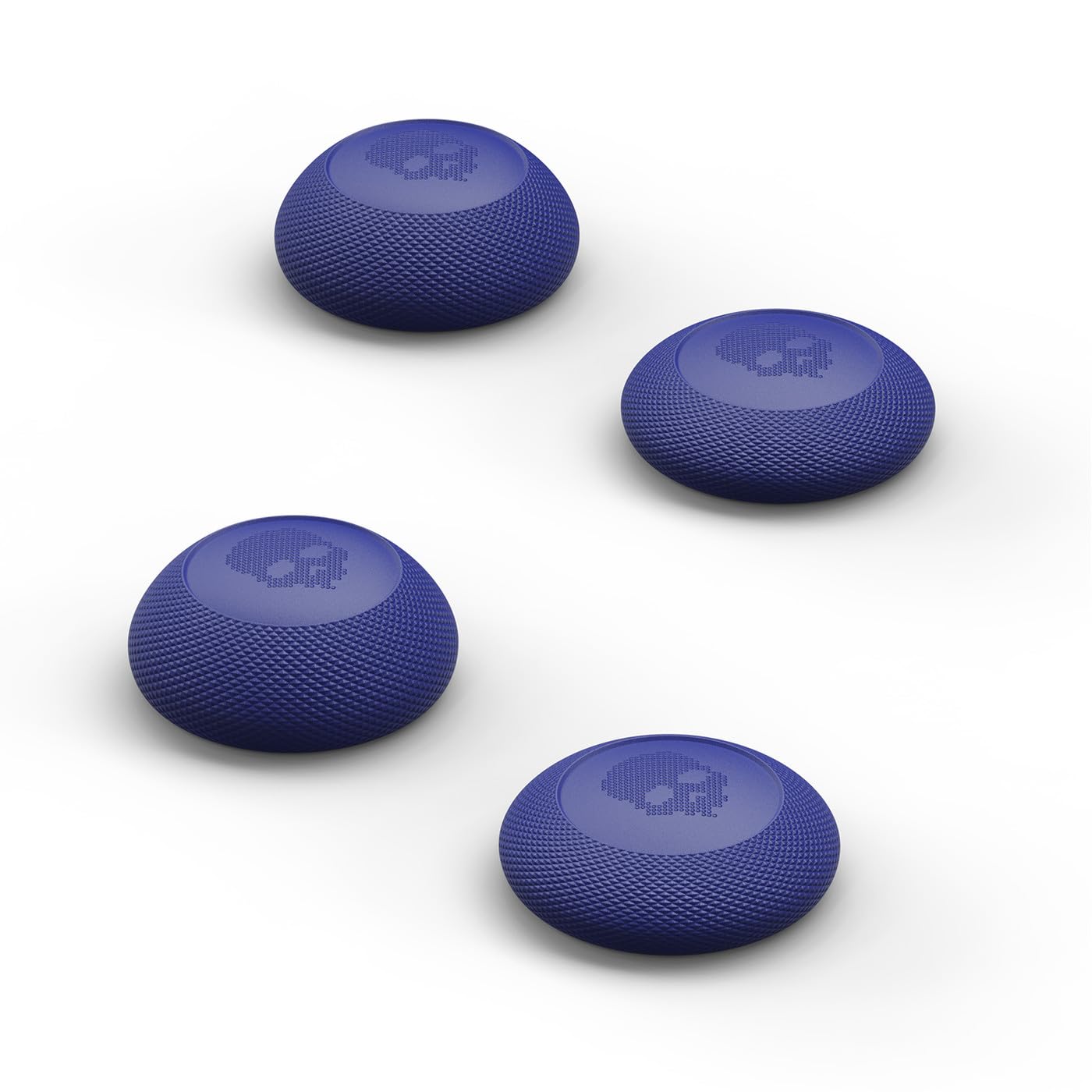 Skull & Co. Convex Thumb Grip Caps - 2 Pairs (4pcs) for Nintendo Switch Pro Controller & PS5/PS4/Slim/Pro Controllers - Enhanced Gaming Comfort & Precision - Neon Blue - Perfect for FPS, Racing & Action Games