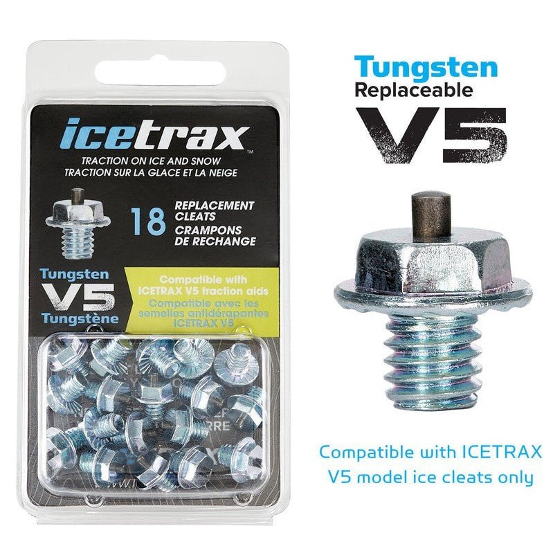 **Icetrax Tungsten Replacement Spikes for V5 Ice Cleats – Durable Traction for Hiking, Running & Winter Safety**
