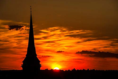 20x30 Inch Laminated Poster - Home Comforts City Sun Erfurt Germany Architecture Building - Vibrant Colors & Sharp Details - Perfect for Living Room, Bedroom or Office Decor