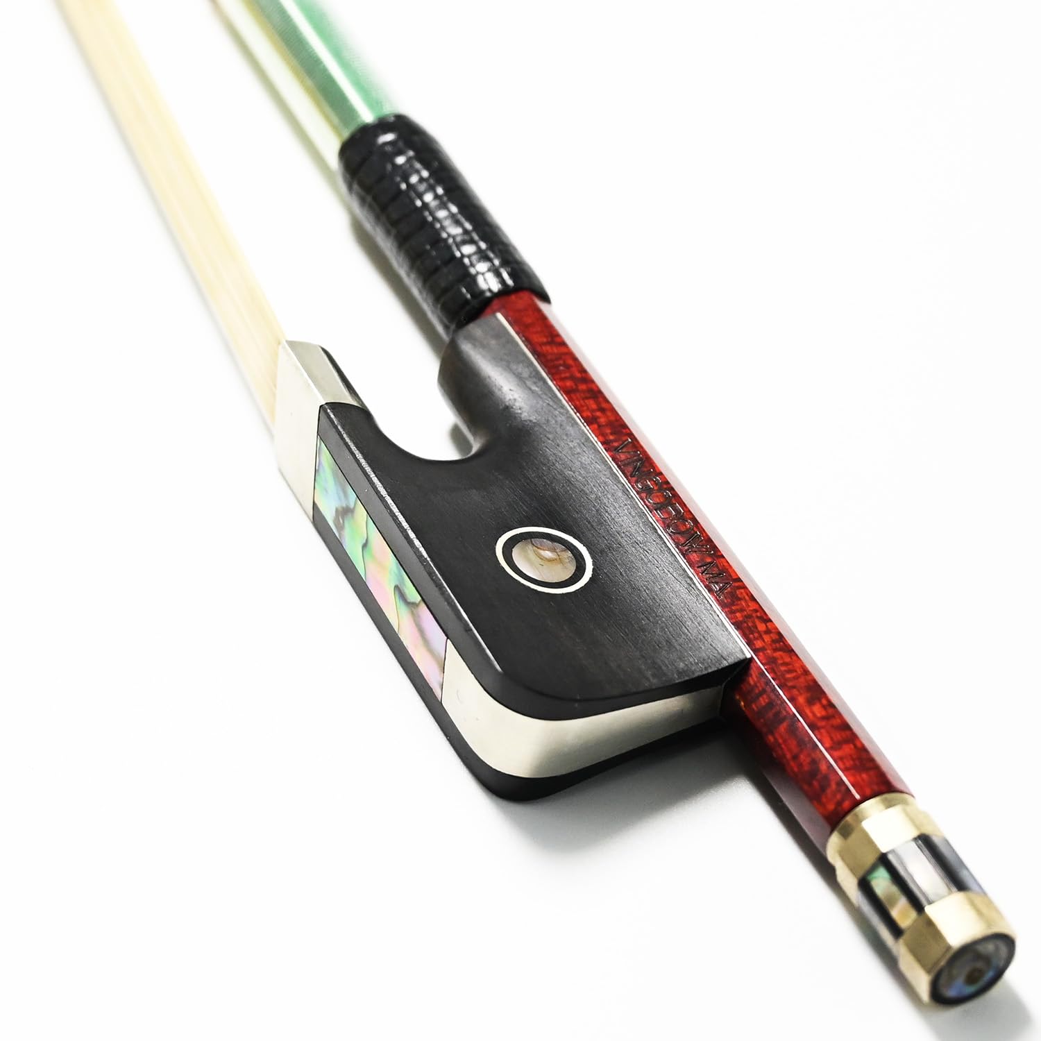 Premium 4/4 Size Carbon Fiber Hybrid Cello Bow with Ebony Frog - Master Level Pernambuco Performance Bow for Warm Sweet Tone (Mongolian Horse Hair) - Perfect for Professional Musicians & Orchestra Performances