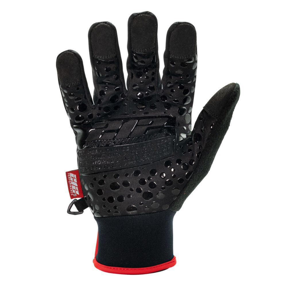 212 Performance TJG 0512 Silicone Palm Zipper Cuff Tundra Jogger Gloves - 2XL Black - Winter Running, Hiking & Outdoor Sports Gloves for Men & Women
