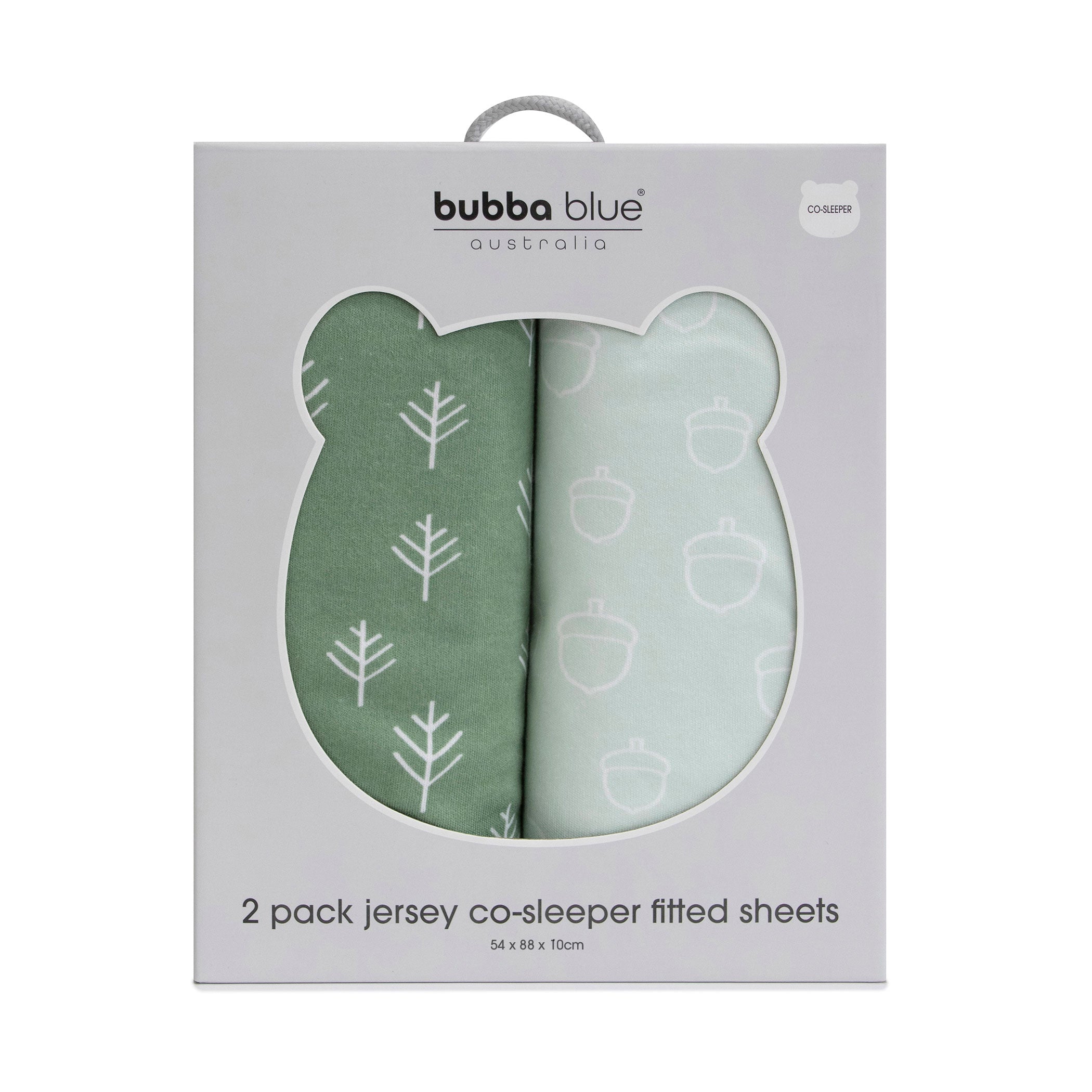 Nordic 2-Pack Jersey Cotton Co-Sleeper & Bedside Sleeper Fitted Sheets - Soft Breathable Crib Sheets for Baby Bassinet (Avocado Green & Forest Green) - Perfect for Nursery, Bedside Sleeping & Travel