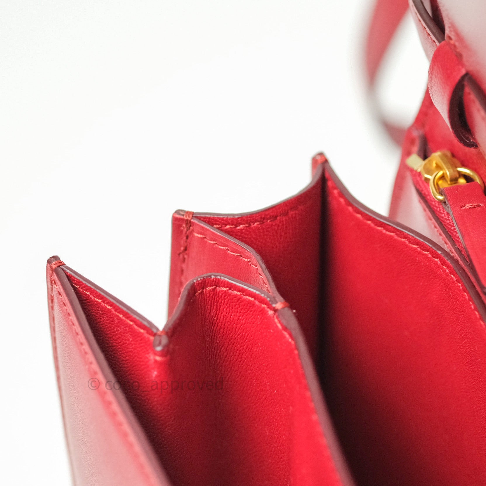 Celine Medium Classic Box Bag in Red Calfskin Leather - Perfect for Work, Travel & Evening Events