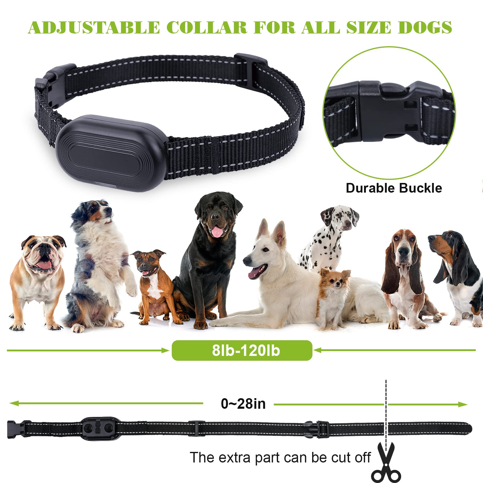 USCAMEL Rechargeable Waterproof Dog Shock Collar with Remote - 3 Training Modes (Shock, Vibration, Beep) & Night LED Lights for Small Medium Large Dogs | Secure Lock | Perfect for Outdoor Training, Hunting & Behavior Correction