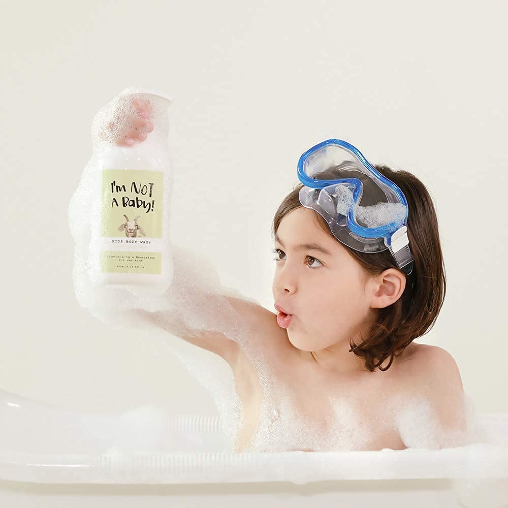 Kids Body Wash - Dermatologist Tested, Hypoallergenic, Cruelty-Free & PETA Approved | Gentle Goat Milk Formula for Sensitive Skin | 16.9 Fl Oz | Perfect for Daily Bath Time & Sensitive Skin Care