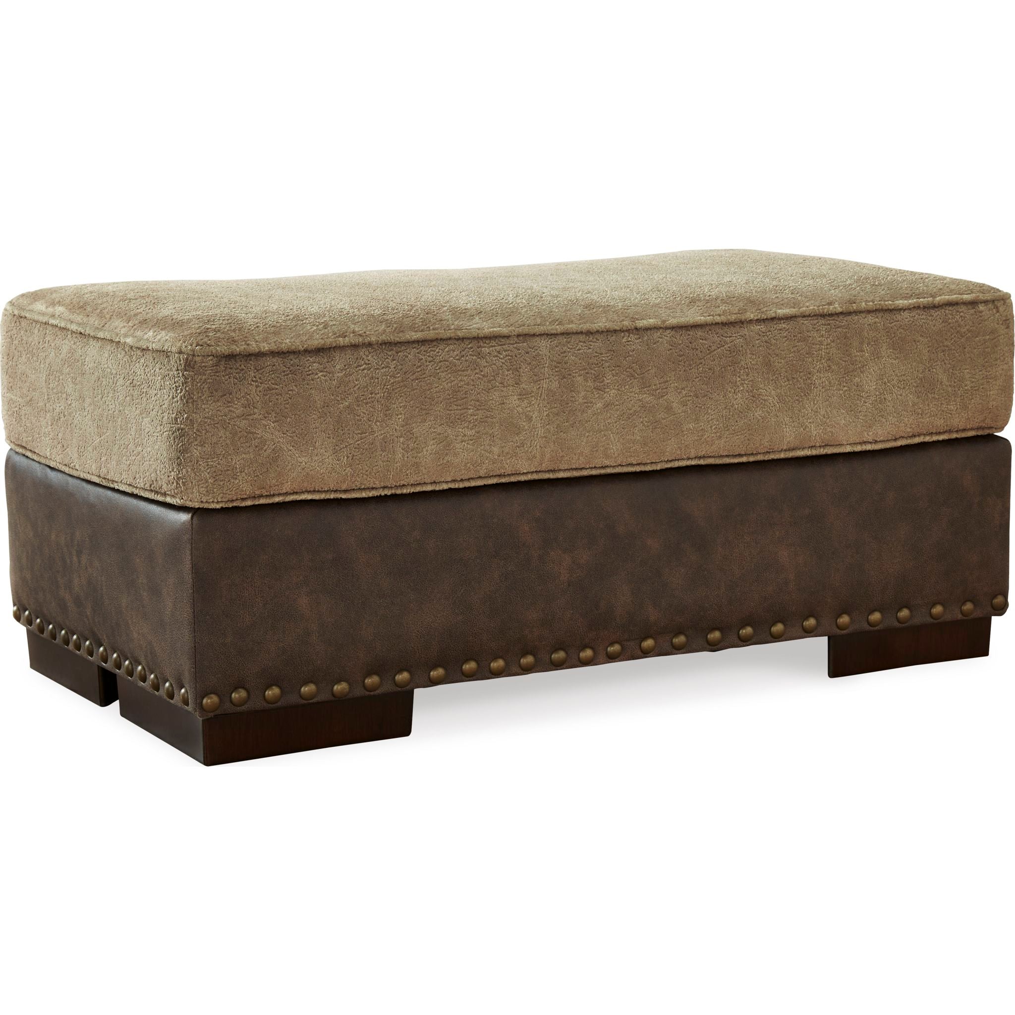 Alesbury Ottoman Storage Bench with Cushion - Chocolate Brown Upholstered Footrest, Coffee Table, and Seat for Living Room, Bedroom, or Entryway - Perfect for Home Decor and Extra Storage Space