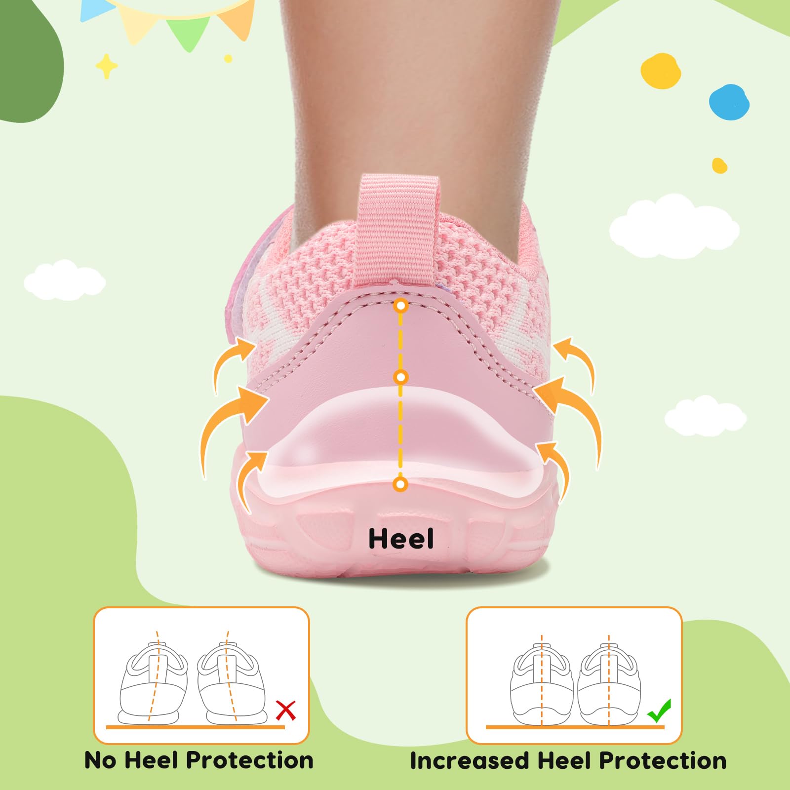BARERUN Kids Barefoot Shoes for Toddlers - Breathable Slip-On Sneakers for Boys & Girls - Lightweight Running & Walking Shoes for School & Play - Ideal for Infants & Toddlers