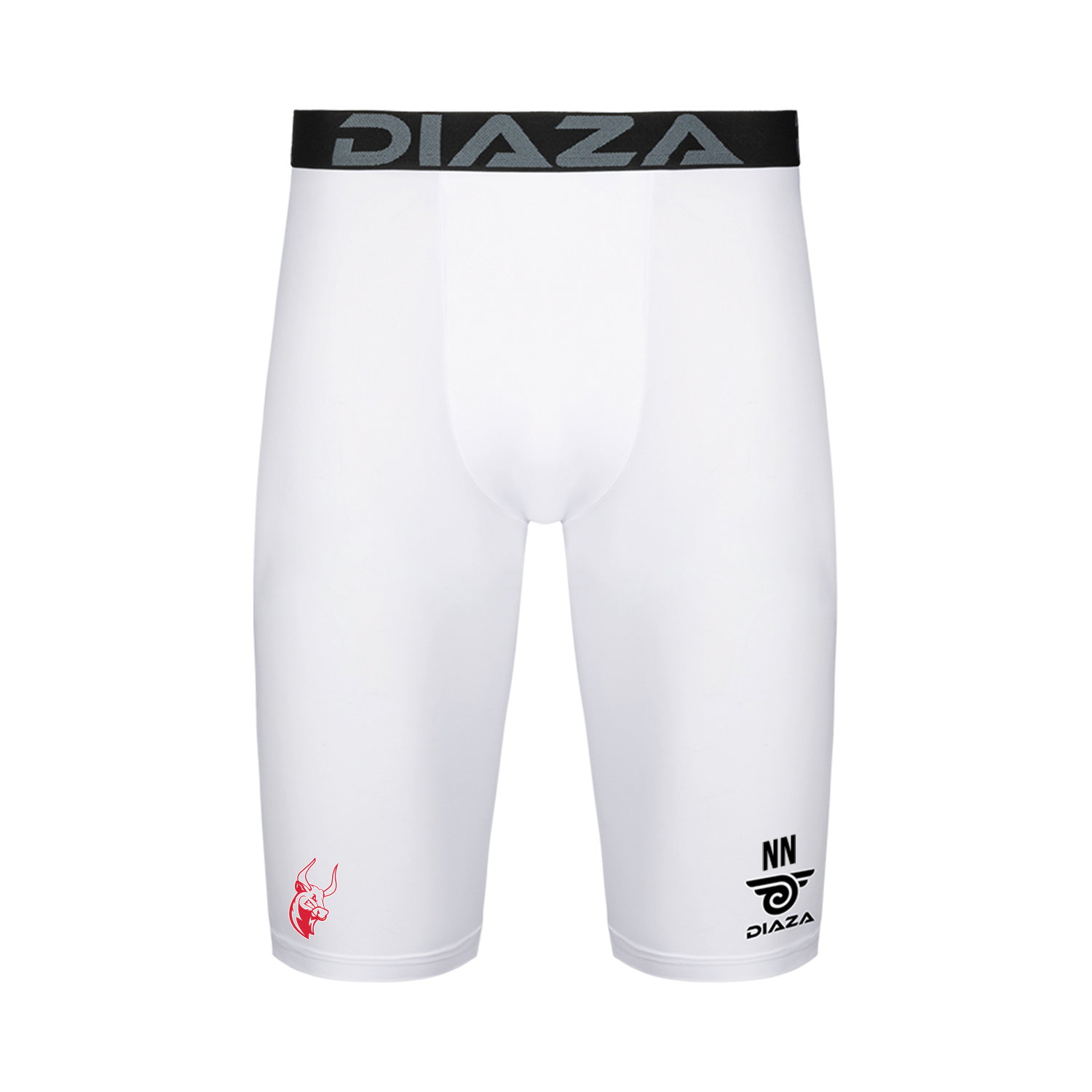 Kansas City Stampede Compression Shorts for Men - White Performance Workout Shorts for Running, Gym & Sports