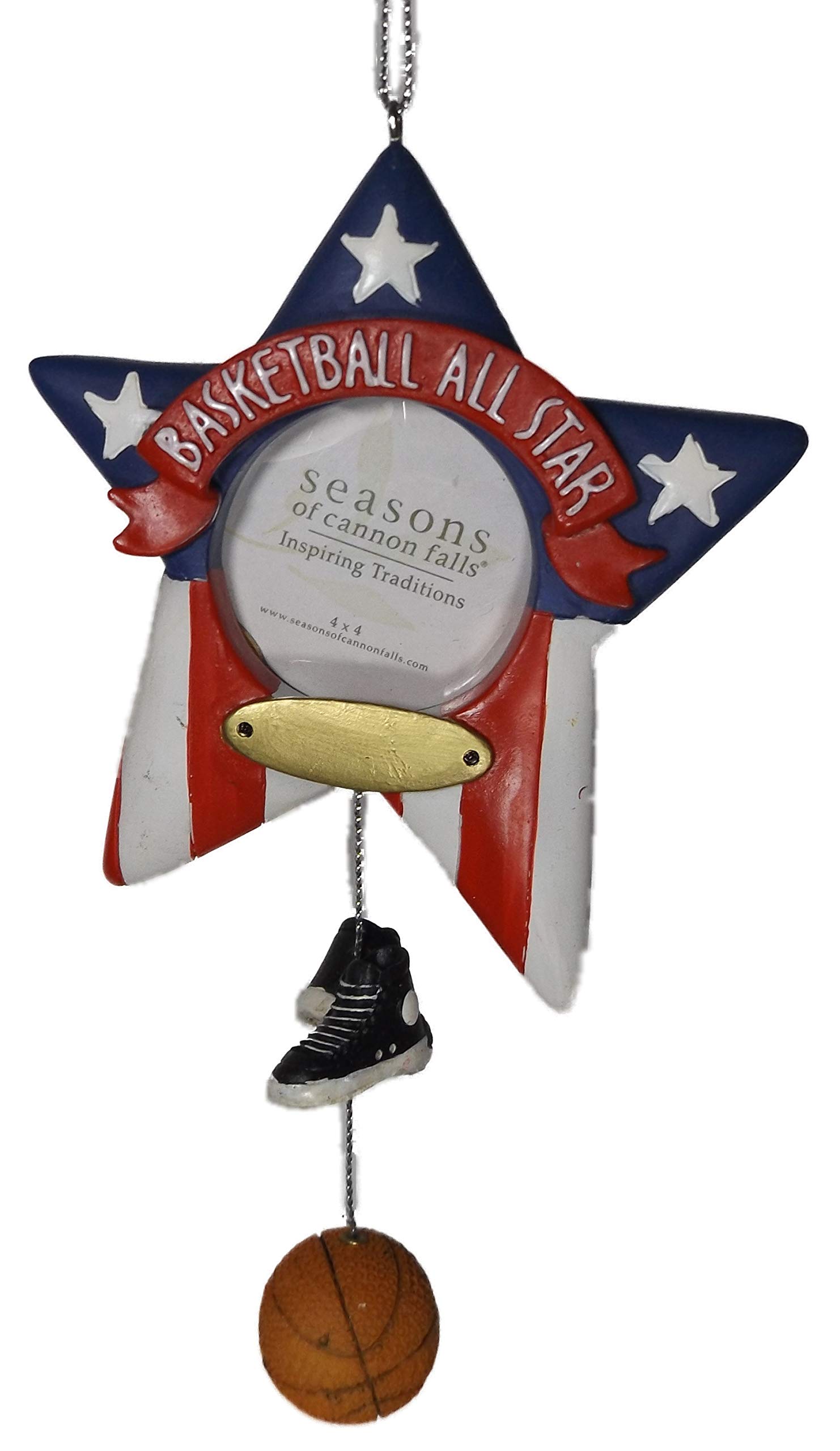 NBA All-Star Basketball Holiday Picture Frame - Christmas Tree Ornament for Sports Fans | Perfect for Gifts, Home Decor & Holiday Celebrations