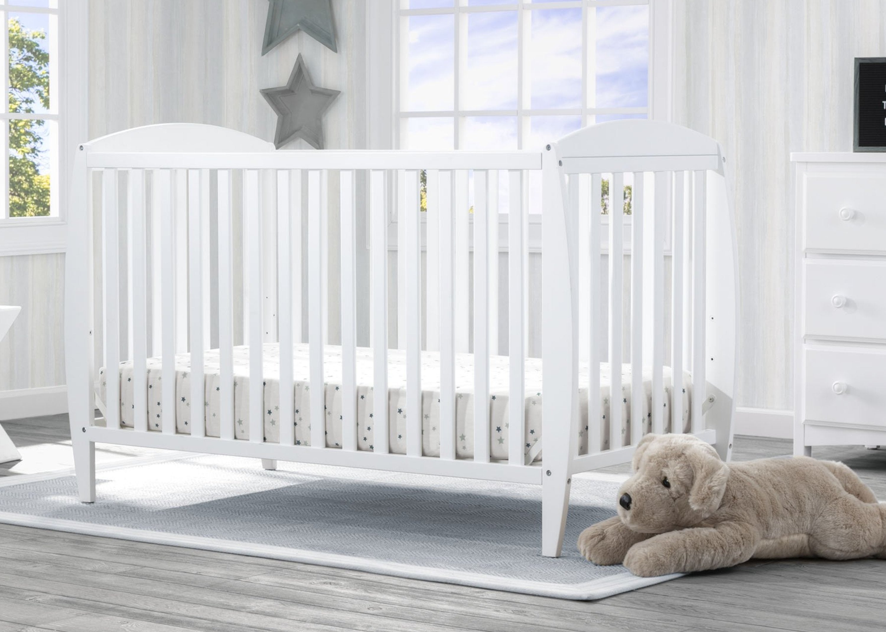 Taylor 4-in-1 Convertible Baby Crib - Converts to Toddler Bed, Daybed & Full-Size Bed | Modern Nursery Furniture for Newborns & Growing Kids | Perfect for Small Spaces & Shared Rooms
