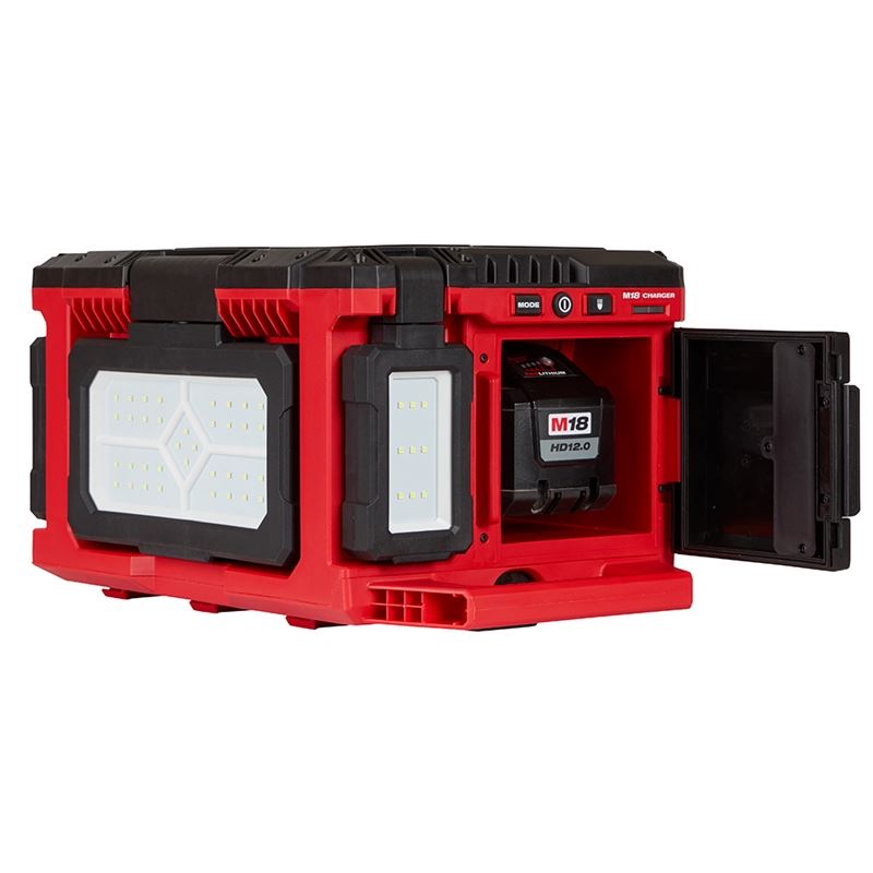 M18 18V Lithium-Ion Cordless PACKOUT Light & Charger (Tool Only) - Ideal for Construction Sites, Workshops, and DIY Projects