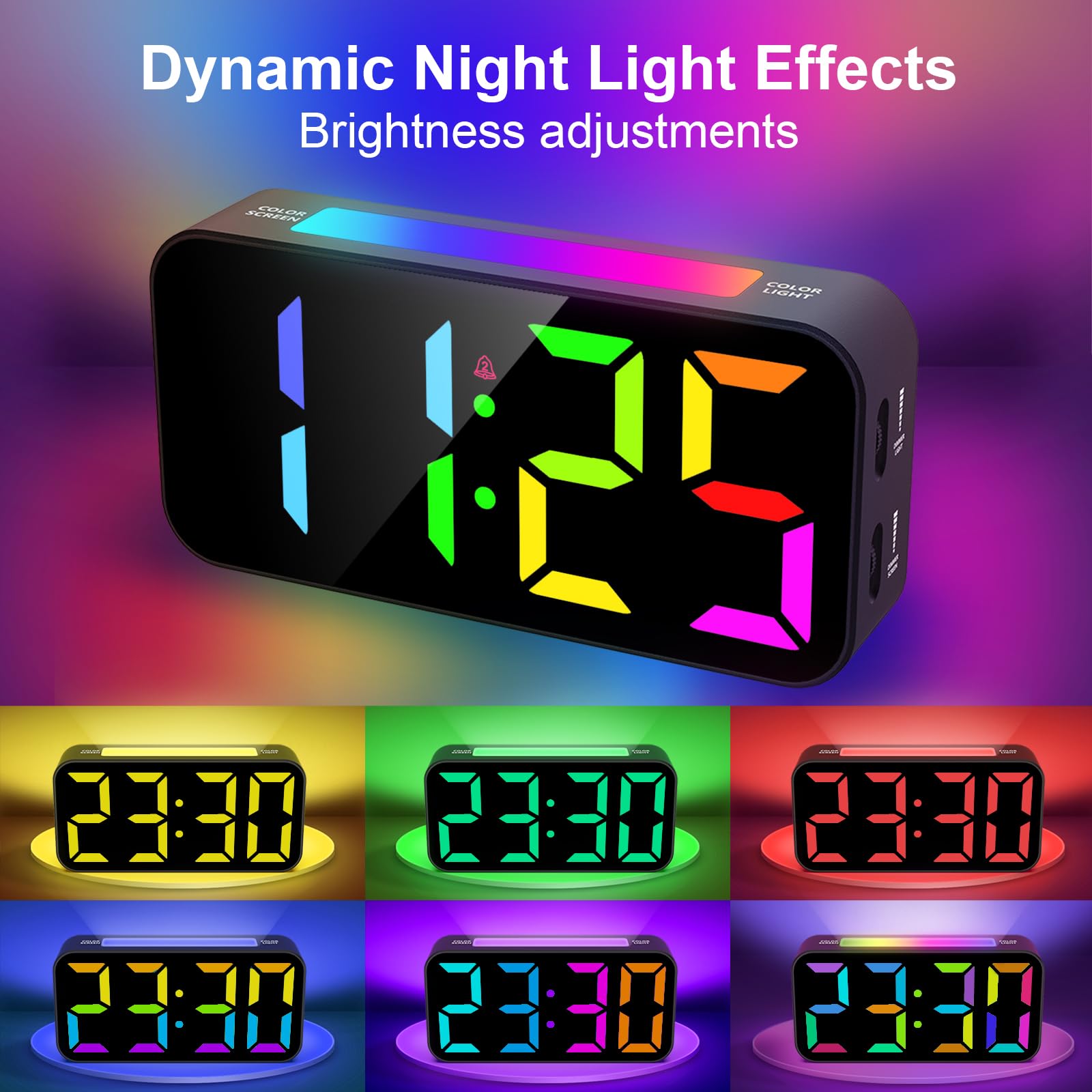 Best Loud Alarm Clock for Heavy Sleepers - Digital Bedside Clock with Large Display, Dual Alarm, Snooze & Dimmable Night Light - Perfect for Kids, Teens, Boys & Girls - Ideal for Bedrooms, Dorms & Home Offices