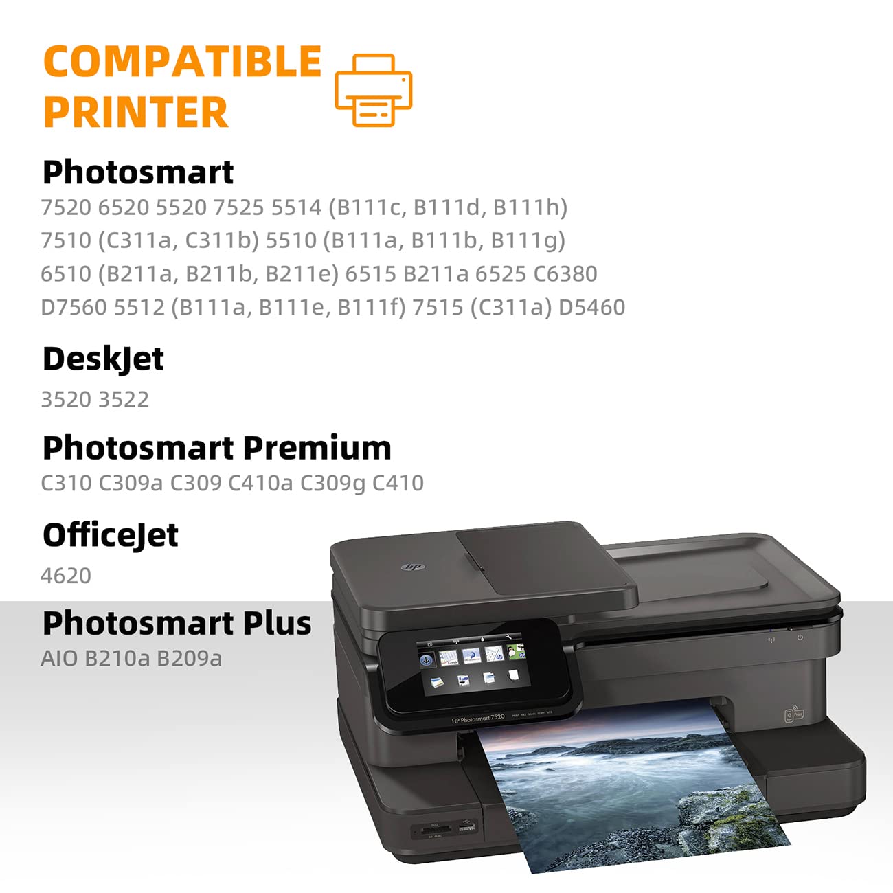 HP 564XL Compatible Ink Cartridges (10-Pack) - Replacement for HP 564XL 564 Ink for PhotoSmart 7520 7510 6520 6510 5520 5510 B8550 & OfficeJet 4620 3500 Printers - High-Quality Printing for Photos, Documents & Office Use