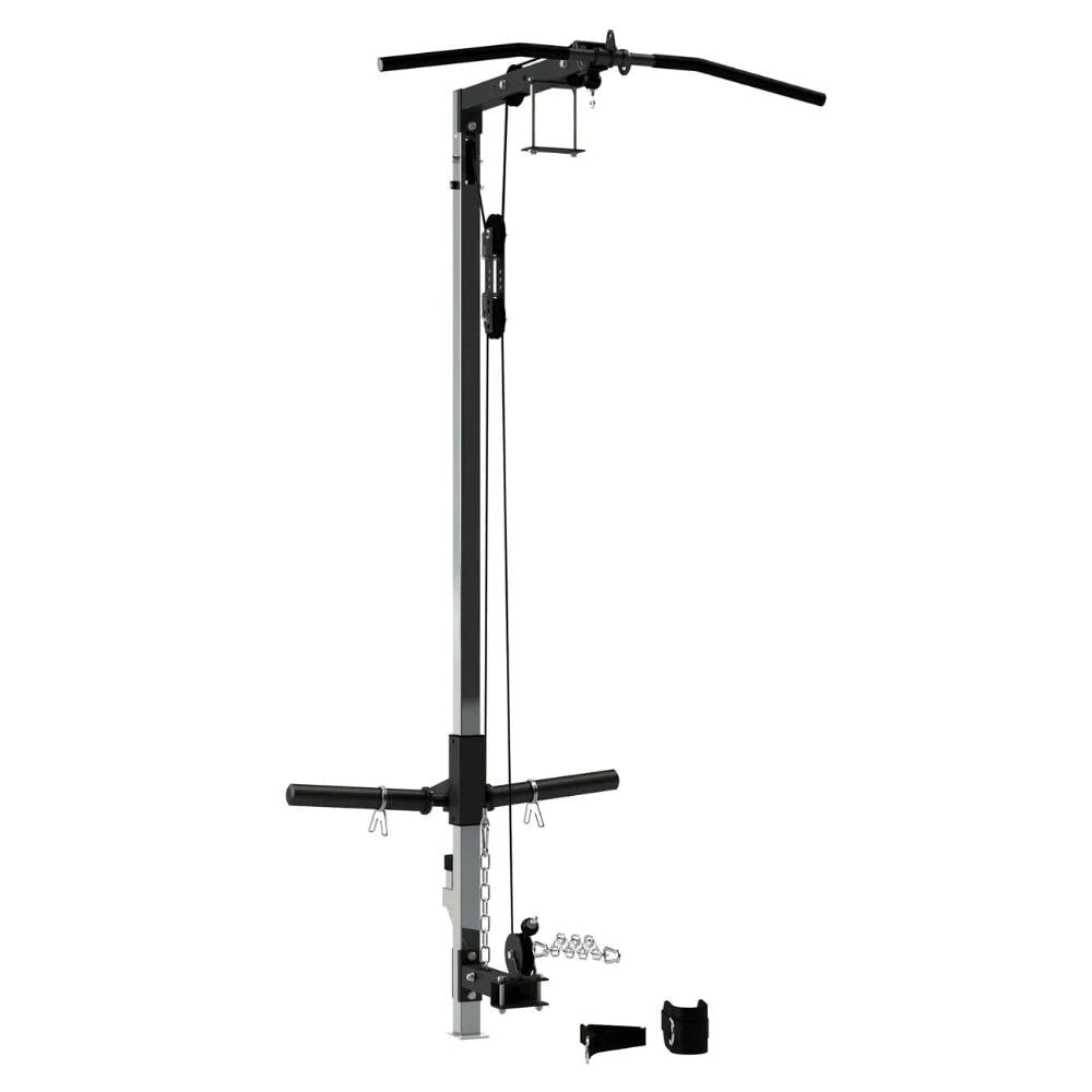 Force USA MyRack Power Cage - Heavy Duty Garage Gym Equipment with Lat Pulldown & Low Row Attachment for Home Workouts & Strength Training