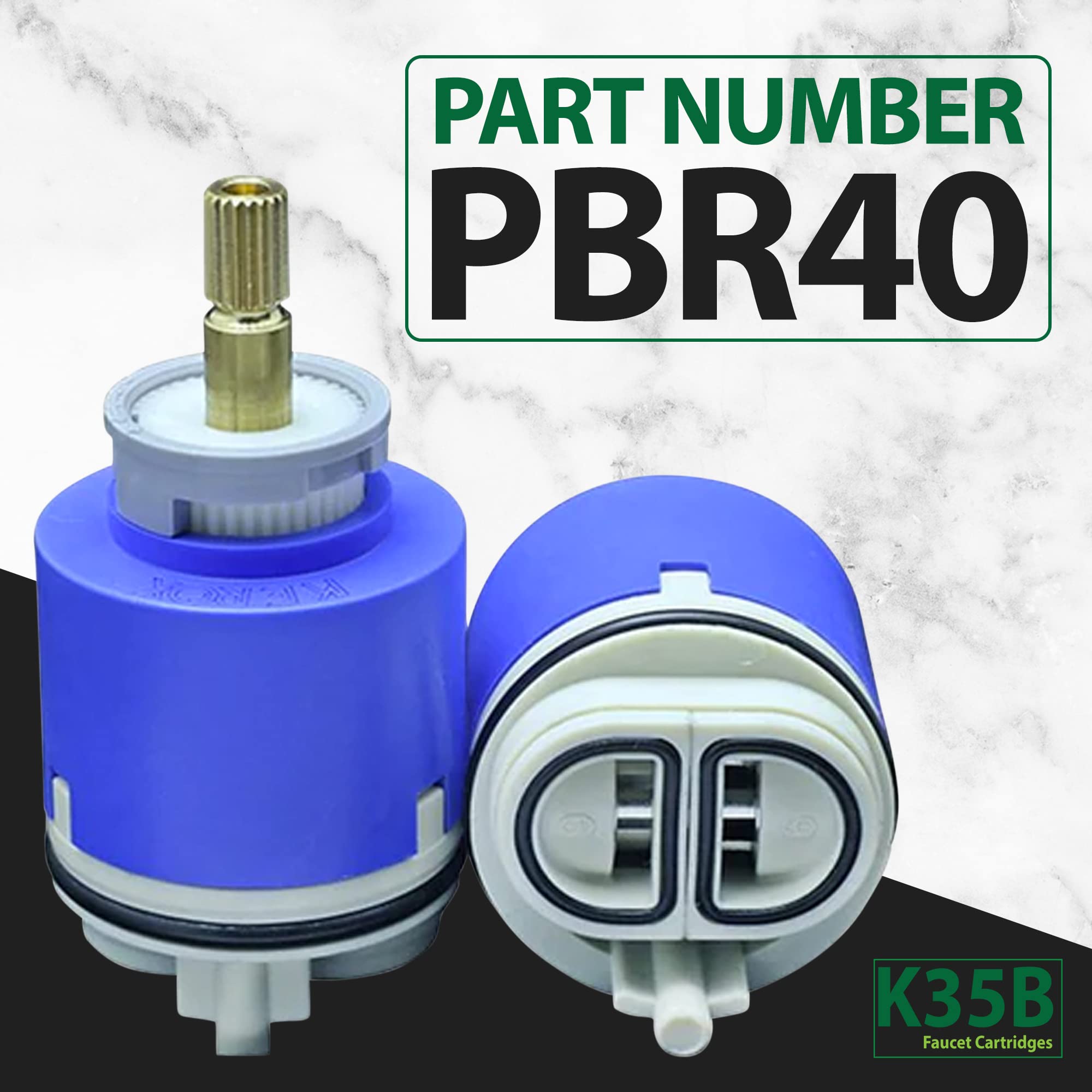 Kerox PBR 40 Faucet Cartridge Replacement - Compatible with La Torre, Cascade & Nobili Single Lever Shower Tub Faucets - Durable Kitchen & Bathroom Faucet Repair Part - Perfect for Leaky Faucet Fixes and Plumbing Maintenance