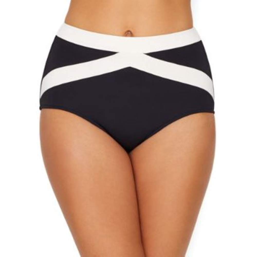 Seafolly Women's High Waisted Bikini Bottom - Retro Swimwear for Women, Tummy Control Bathing Suit | Perfect for Beach Vacations, Pool Parties & Summer Getaways