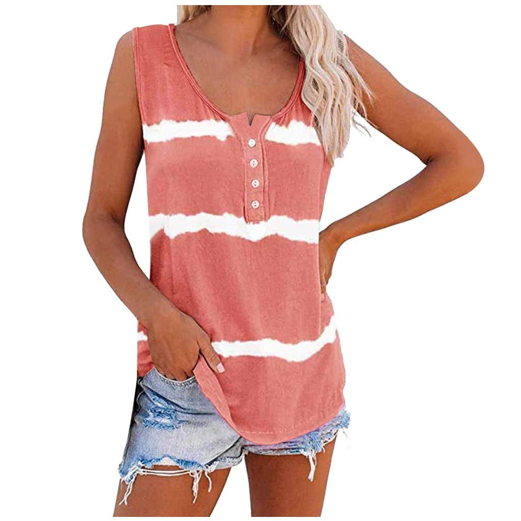 Women's Floral Sleeveless Tank Tops - Business Casual Round Neck Cami for Golf & Swing - Breathable Summer Workout & Office Wear