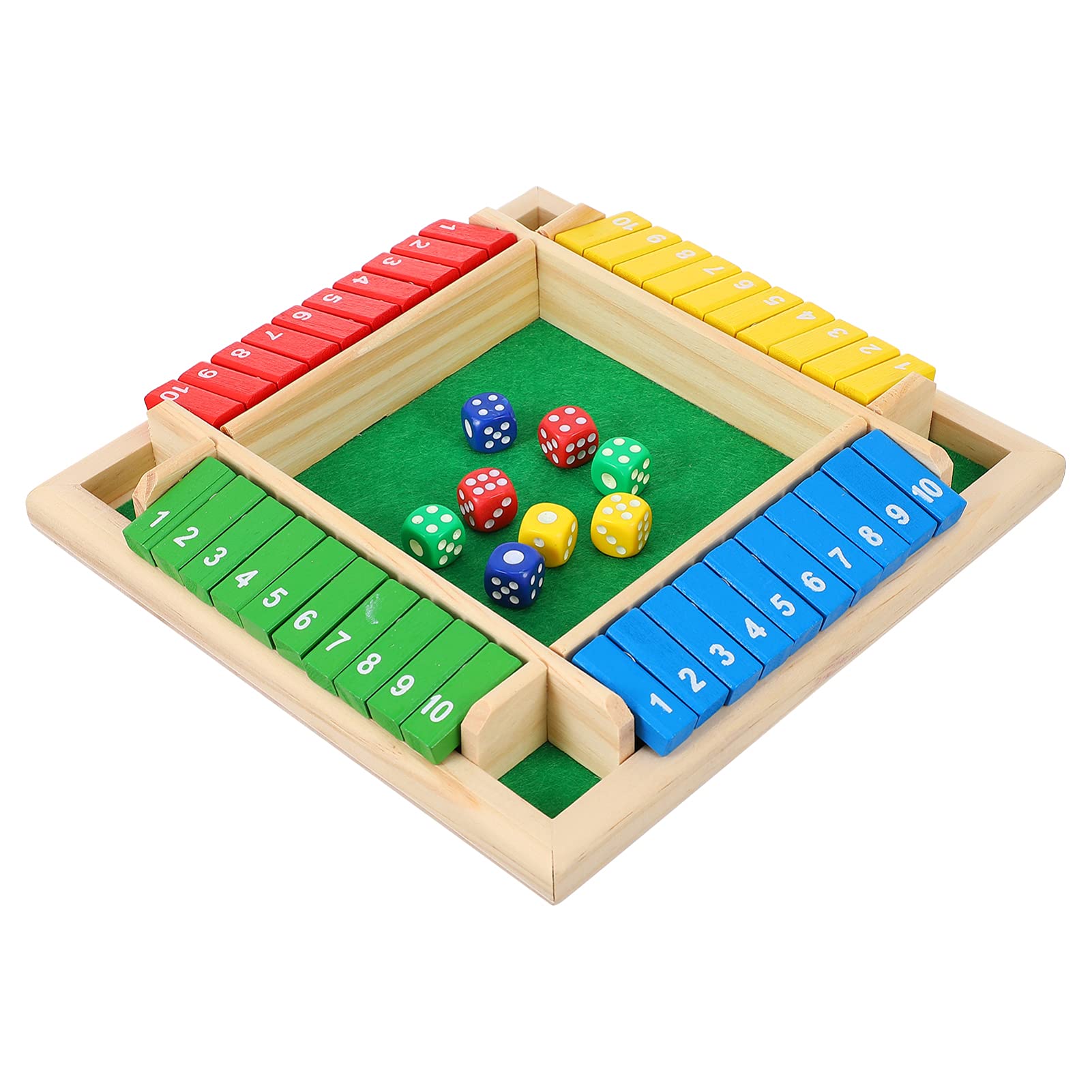 Toyvian 4 Player Shut The Box Game - Fun Drinking & Party Game for Adults, Family Gatherings, and Social Events