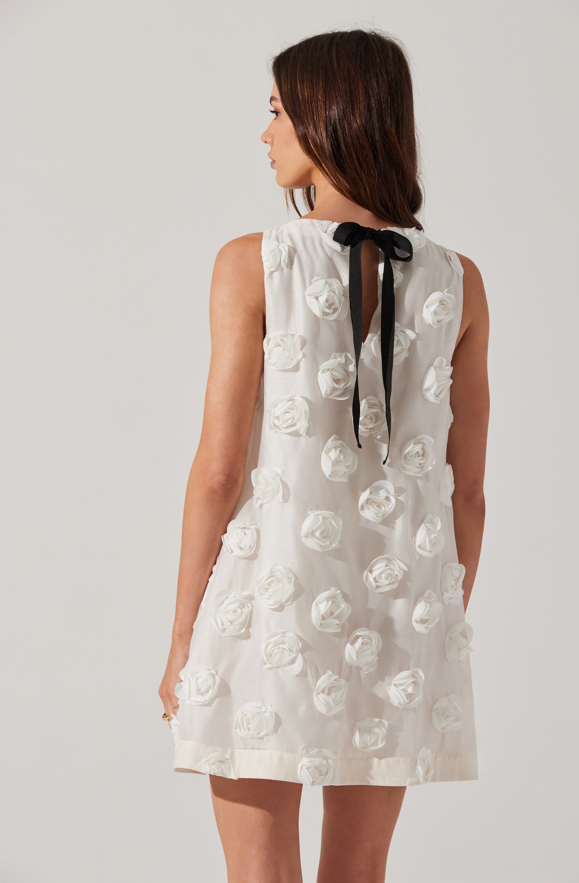Floria 3D Floral Appliqué Dress for Women - Elegant Summer Party, Wedding Guest & Special Occasion Outfit
