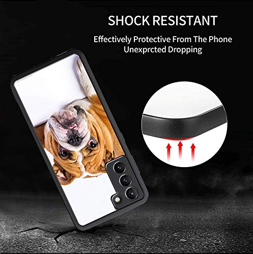Premium TPU Shockproof Case for Samsung Galaxy S21 - Cute Lazy English Bulldog Design - Durable Protective Phone Cover for Everyday Use & Impact Protection