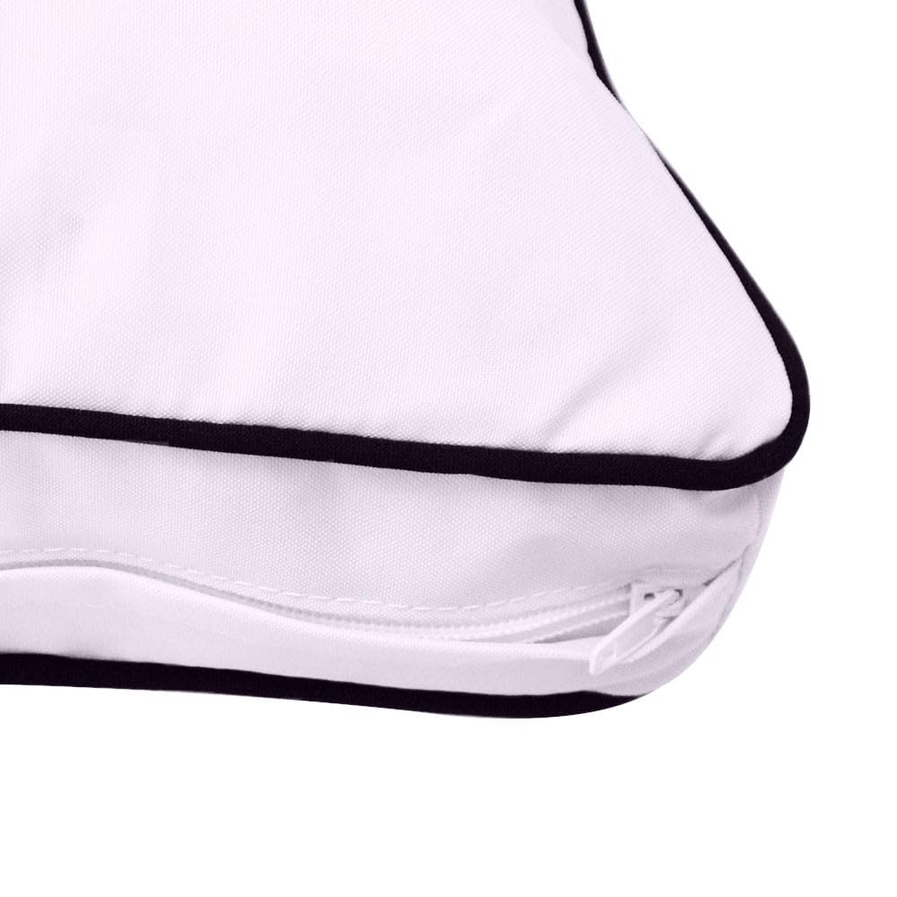 Prolinemax Outdoor Style 1 Twin-XL Daybed Mattress Cover with Contrast Trim - Fitted Bolster Pillow Sheet AD107 - Perfect for Patio Furniture, Sunroom Decor & Guest Bedding