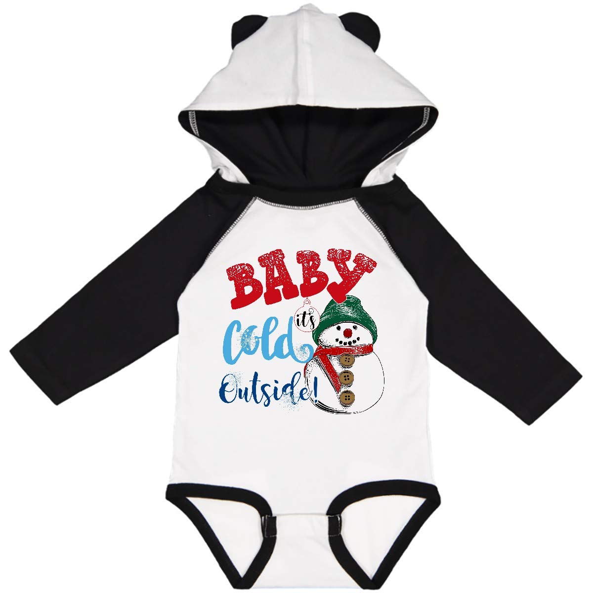 Inktastic Baby It's Cold Outside Long Sleeve Creeper - Soft Cotton Infant Bodysuit for Boys & Girls - Perfect for Winter Outfits, Holiday Photos & Cozy Indoor Play