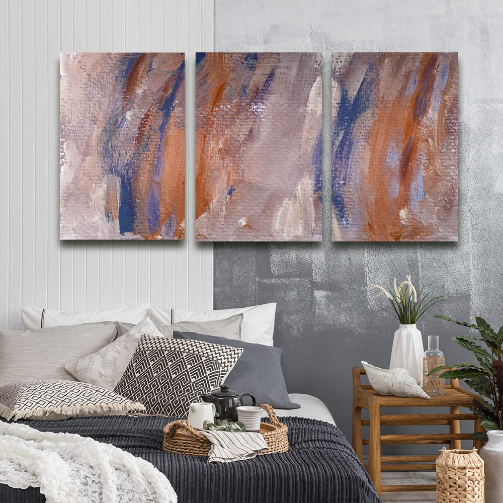 Wall26 3-Panel Abstract Oil Painting Canvas Wall Art - Modern Home Decor for Bedroom & Living Room - Framed Canvas Prints 24x36 Inches (Set of 3) - Perfect for Contemporary Interior Design & Housewarming Gifts