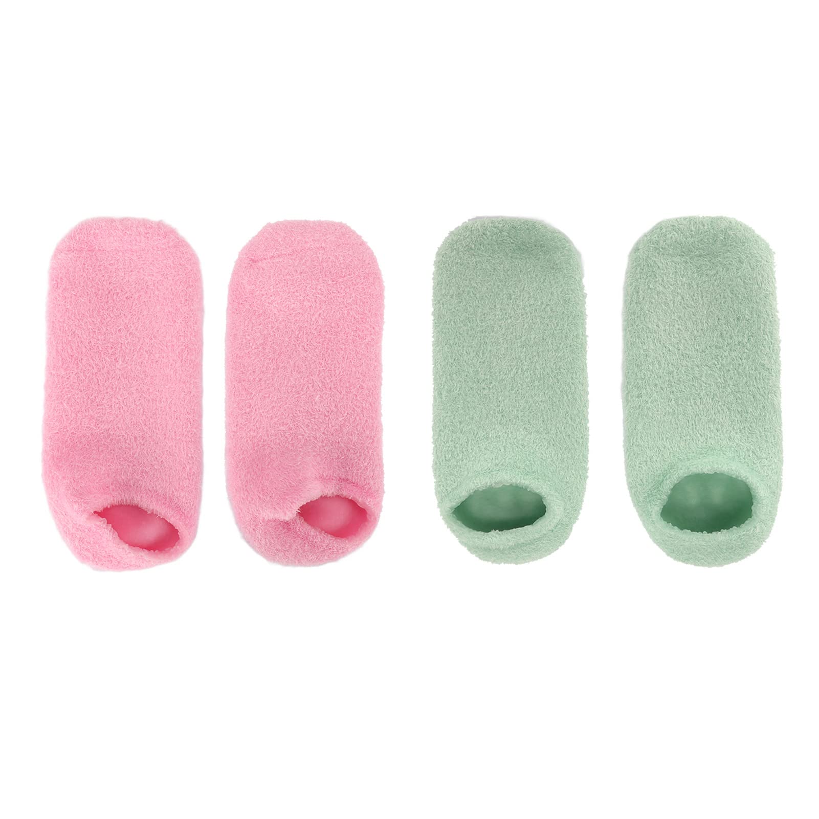 Moisturizing Gel Spa Socks for Feet - Nourishing & Repairing Dry Cracked Skin, Anti-Aging Fine Line Reduction - Perfect for Home Pedicure & Beauty Salon Treatments