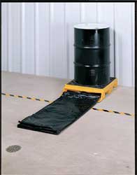 1.5K lb Capacity Drum Spill Containment Pallet - Single Drum Spill Control Platform for Industrial & Warehouse Use
