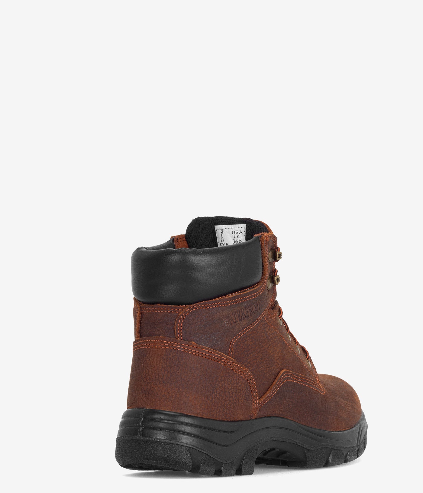 Work Zone 6 Safety Toe Waterproof Work Boots for Men - Steel Toe Construction Shoes with Slip Resistant Sole - Ideal for Construction, Warehouse & Outdoor Work