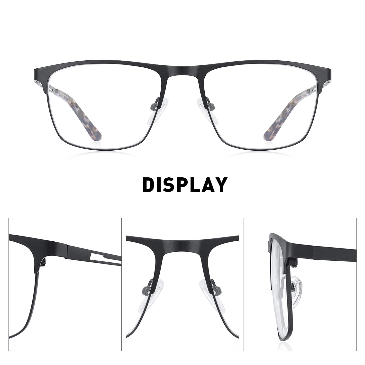 Blue Light Blocking Reading Glasses for Women & Men - Anti Eyestrain Computer Glasses with Spring Hinge - Perfect for Office Work, Gaming & Screen Time