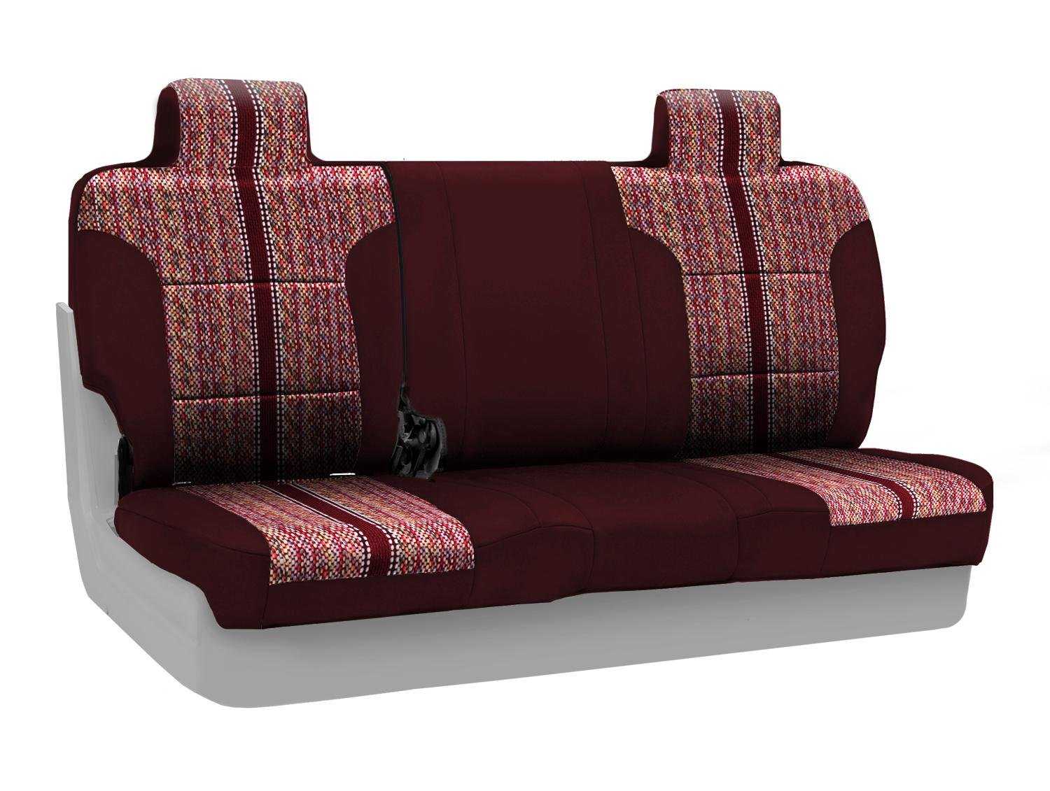 Coverking Custom Fit Rear 60/40 Seat Cover for Jeep Grand Cherokee - Saddleblanket Style (Wine/Neosupreme) | Durable Protection for Pets, Kids & Spills | Perfect for Off-Road Adventures & Daily Commutes