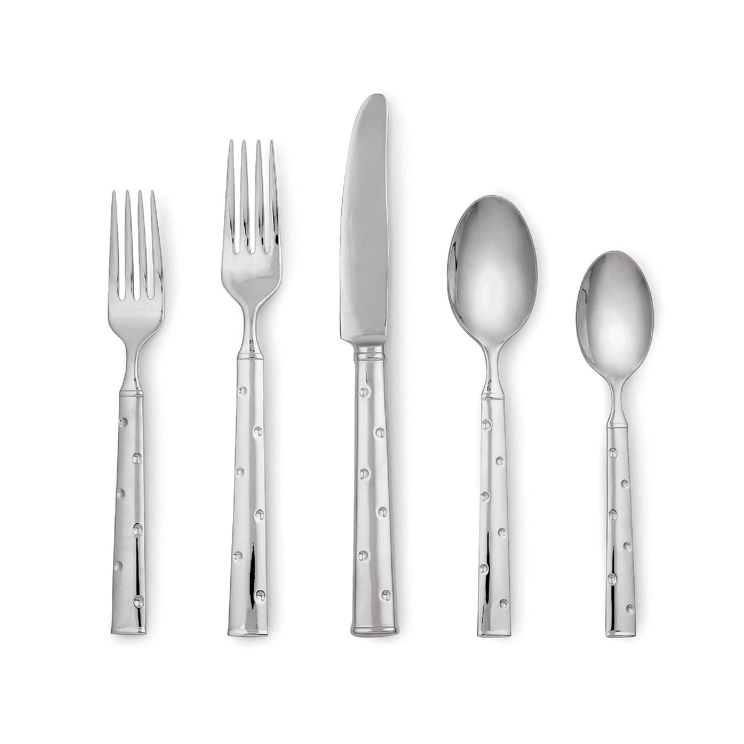 Premium Larabee Dot 20-Piece Stainless Steel Flatware Set - Elegant Silverware for Dining, Kitchen & Entertaining - Perfect for Dinner Parties, Weddings & Everyday Use
