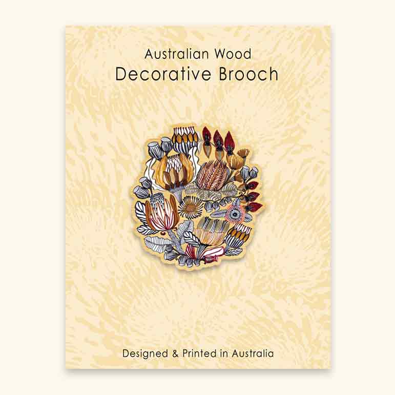 Natural Wooden Brooch Handmade Eco-Friendly Jewelry - Perfect for Women's Fashion Accessories, Gifts & Special Occasions