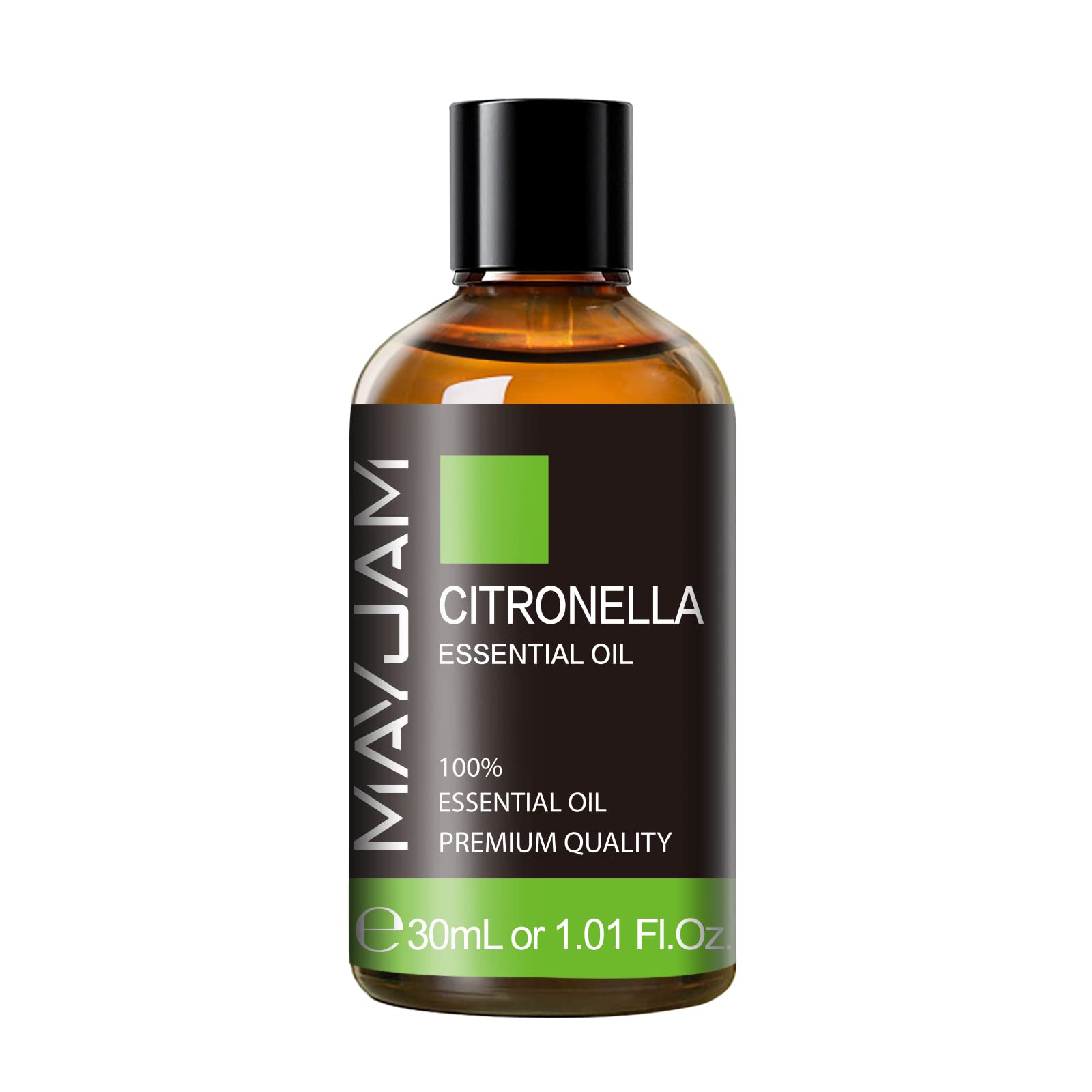 MAYJAM Premium Citronella Essential Oil - 1.01 fl oz (30ml) for Aromatherapy, Soap & Candle Making | Natural Mosquito Repellent for Home, Office, Diffuser, Bedroom & Living Room | Relaxing & Insect-Repelling Essential Oil