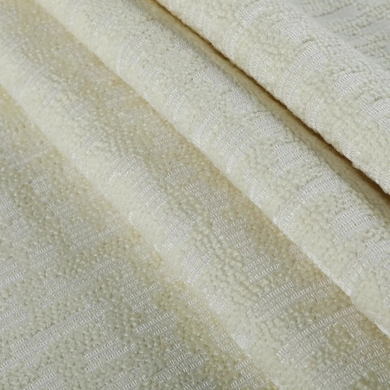 Lydia Jacquard Pleated Curtains for Living Room & Bedroom - Elegant Brick Pattern Blackout Drapes for Home Decor