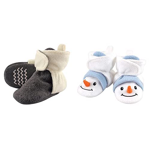 Hudson Baby Fleece Booties 2-Pack 0-6M - Cozy Winter Booties for Boys