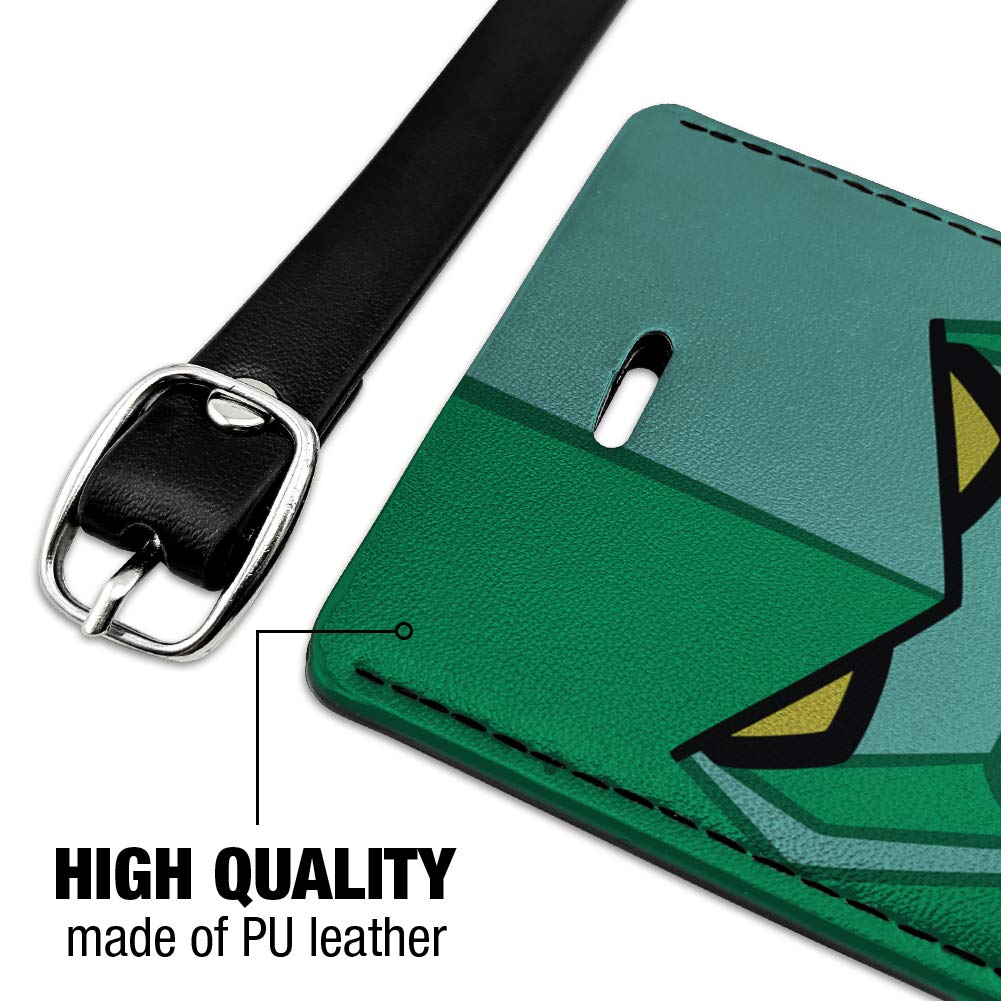 Ben 10 Diamondhead Rectangle Leather Luggage Tag - Durable Suitcase ID Tag for Travel Bags - Perfect for Kids Carry-On, Backpacks & Suitcase Identification