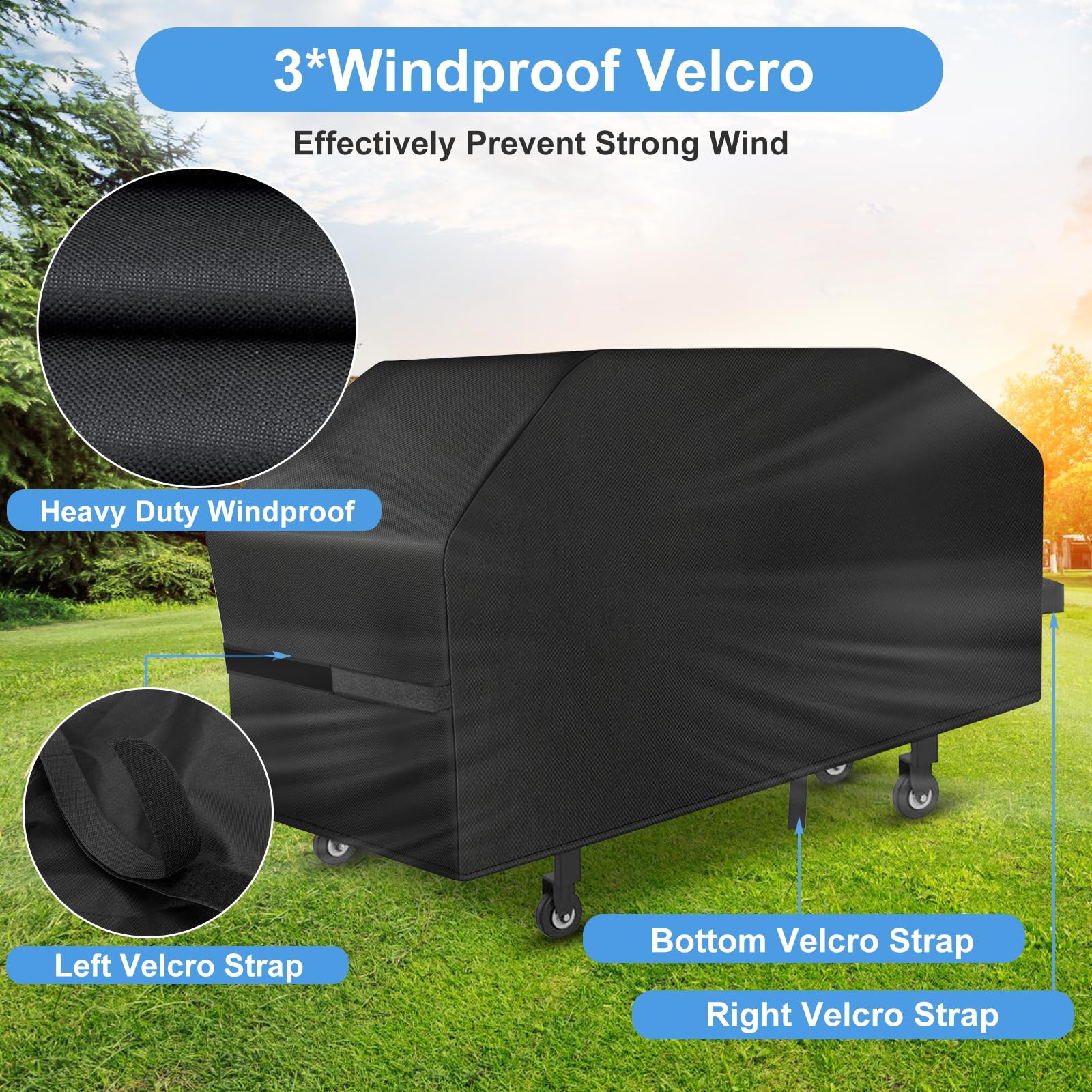 Heavy Duty 600D Waterproof Blackstone 36 Inch Griddle Cover - Windproof Weatherproof BBQ Gas Grill Accessory for Outdoor Cooking, Camping & Backyard Parties