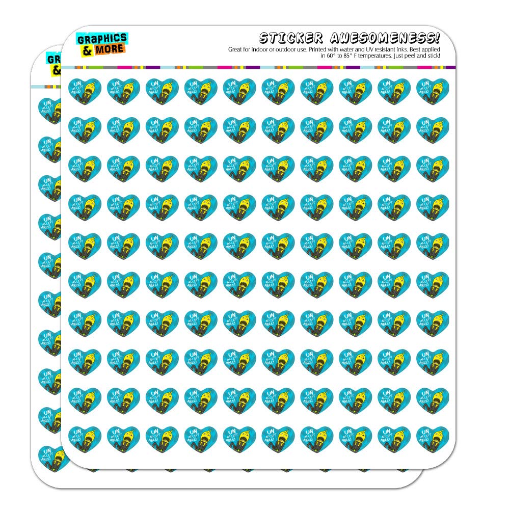 Adventure Time Lemongrab Unacceptable Heart Shaped Planner Stickers - Scrapbook, Journal, Calendar & DIY Craft Decoration for Fans