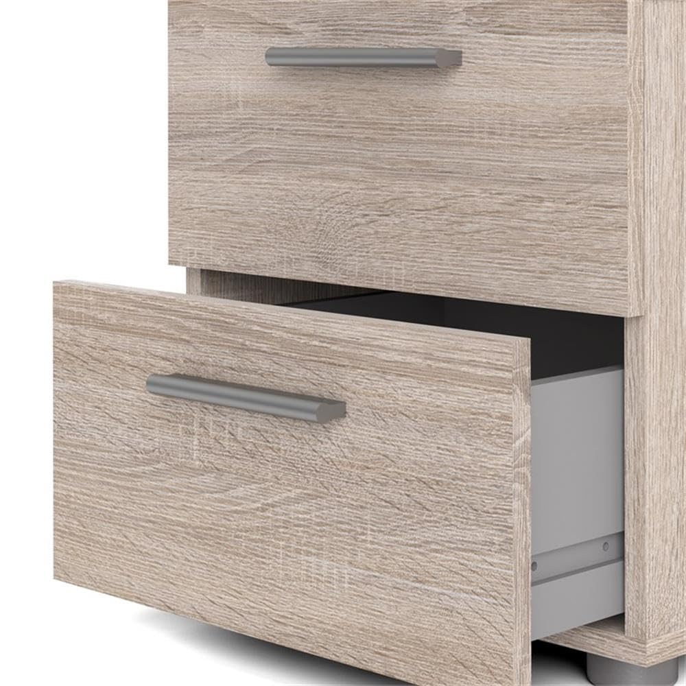 Home Square 4-Drawer Dresser & 2-Drawer Nightstand Set in Rich Truffle Finish - Perfect for Bedroom Furniture & Home Storage Organization