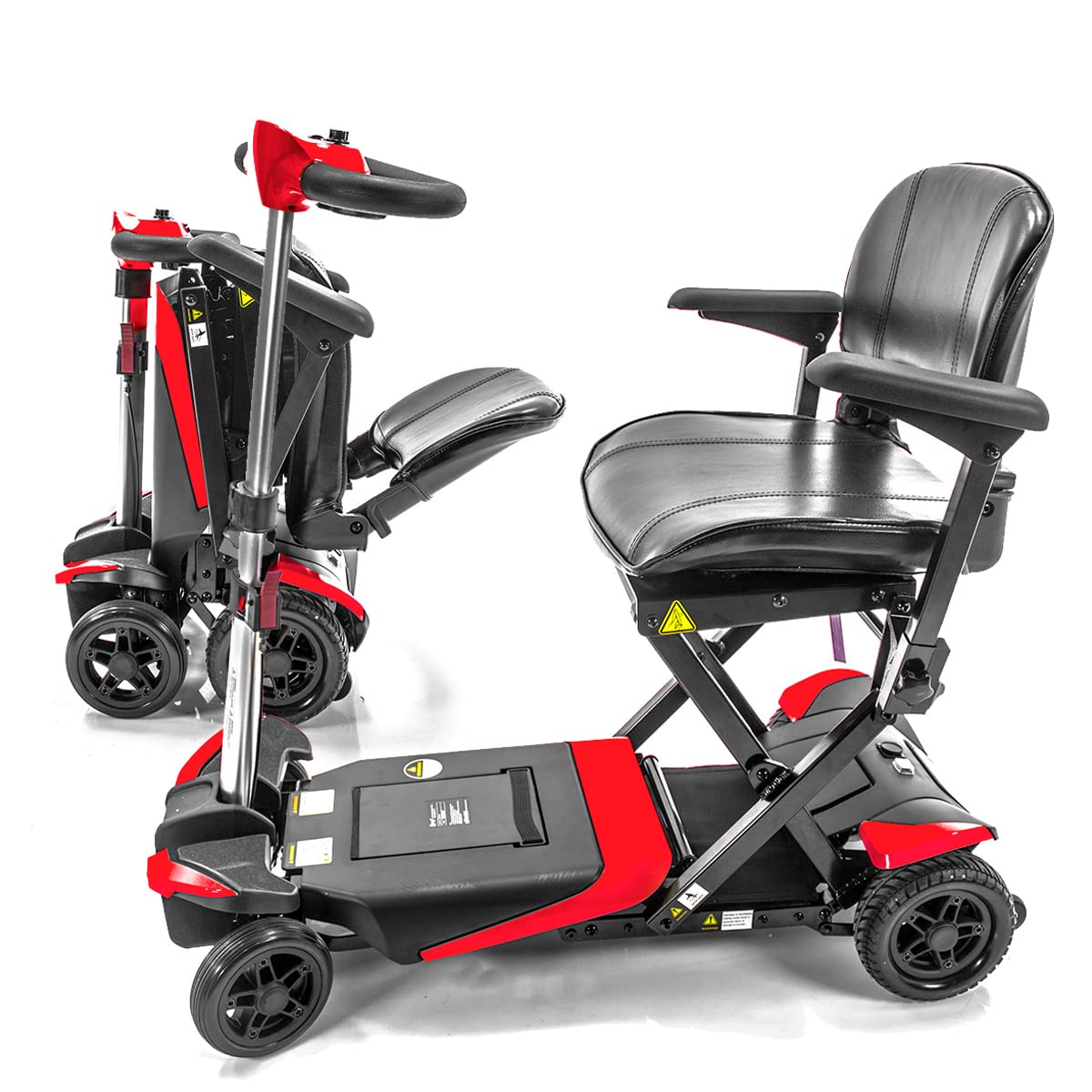 Solax Red Transformer Electric Folding Mobility Scooter - Lightweight Portable Scooter for Adults & Seniors | Perfect for Travel, Shopping & Outdoor Adventures