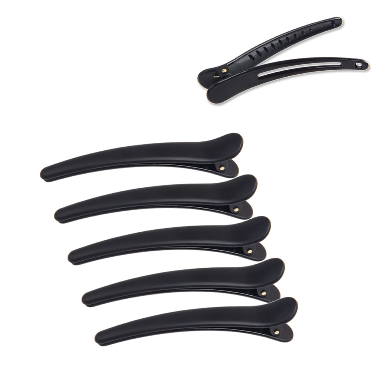 SOLUSTRE 12pcs Black Hair Clips for Women - Strong Hold Crocodile Hairpins, Barrettes & Hair Accessories for Fine, Thin or Thick Hair - Perfect for Work, Weddings, Parties & Everyday Styling