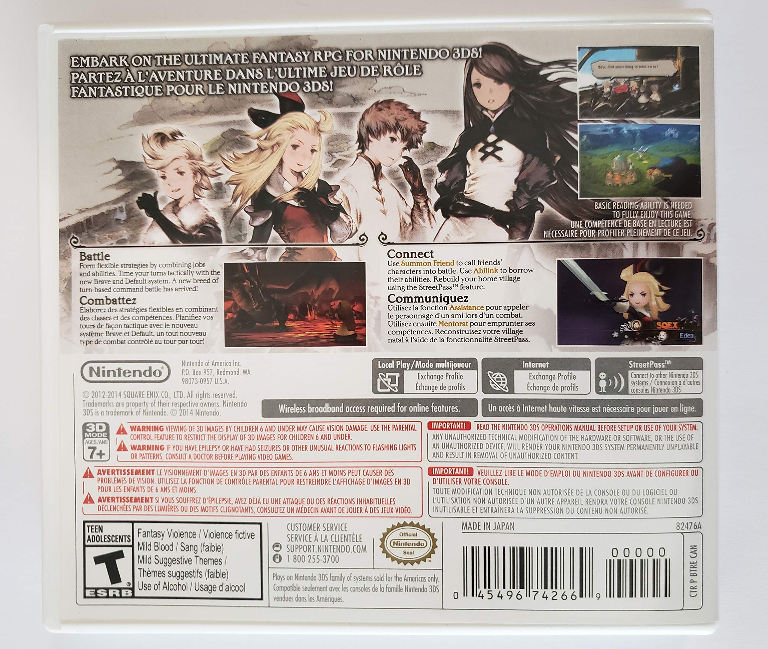 Bravely Default - Nintendo 3DS Game - JRPG Adventure for Fantasy Lovers - Perfect for Handheld Gaming On The Go